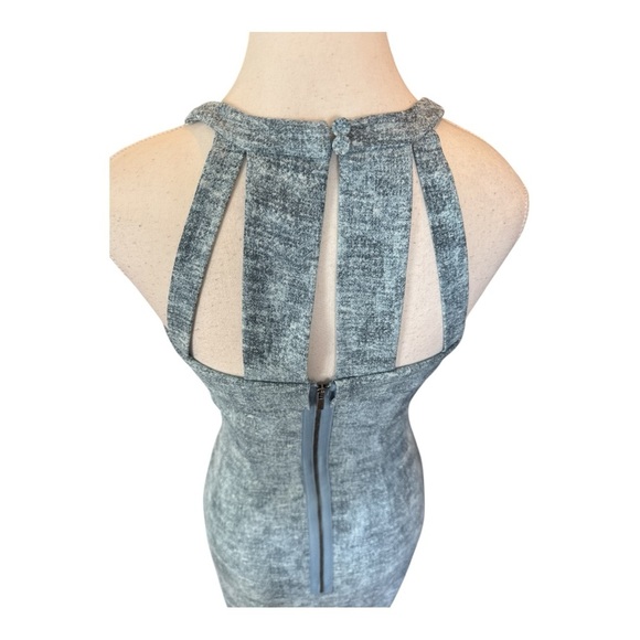 BCBGMAXAZRIA MACIE Cutout Bodycon Sheath Dress Sz 0 Light Parisian Blue - Picture 6 of 9